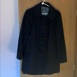 J. Crew Ruffle Pea Coat
